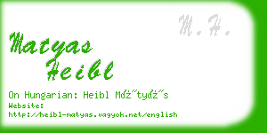 matyas heibl business card